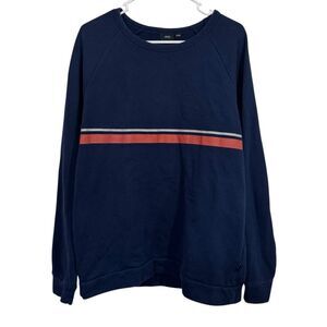 Onia Dave Raglan Sleeve Navy Crew Neck Sweatshirt